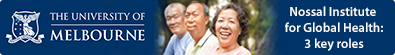 Nossal Institute for Global Health: 3 key roles