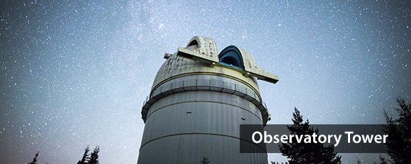 Image of Astronomical Observatory under the night sky stars