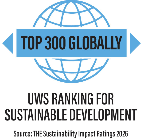 Top 300 Globally (UWS ranking for sustainable development)