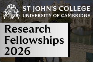 St John's College, Cambridge - Research Fellowships 2026