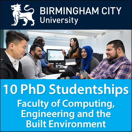Recruitment for 10x Funded PhD Studentships for the Faculty of Computing, Engineering and Built Envi