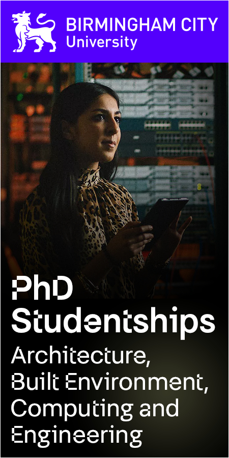 Birmingham City University - 36 Fully Funded PhD Scholarships - School of Architecture, Built Enviro
