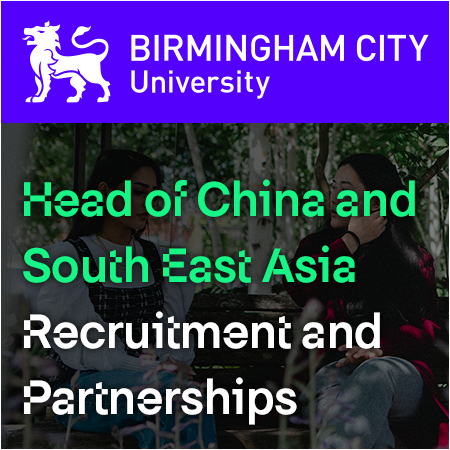Birmingham City University - Head of China and South East Asia Recruitment and Partnerships
