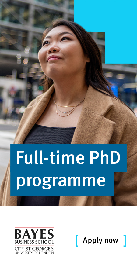 Fully funded PhD at Bayes Business School