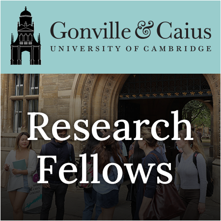 Gonville & Caius College, Cambridge - Research Fellows in Sciences 2027