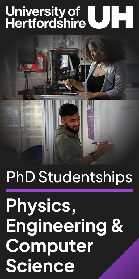 University of Hertfordshire - PhD Studentships at the Department of Engineering