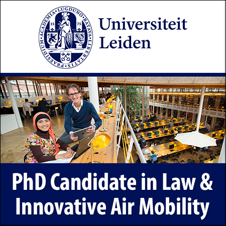 PhD Candidate in Law and Innovative Air Mobility (0,8 - 1 fte)