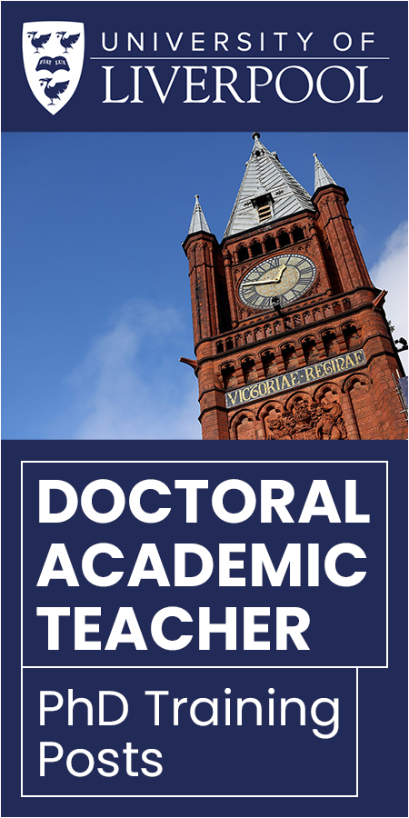 Doctoral Academic Teacher/PhD Training Posts (0.5 FTE) (8 Posts)