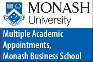 Monash Business School - Multiple Academic Appointment Opportunities