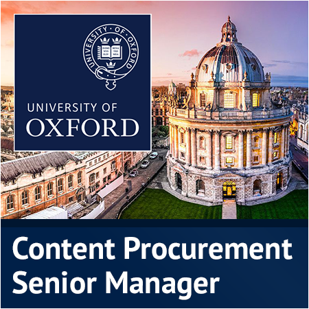 University of Oxford - Content Procurement Senior Manager