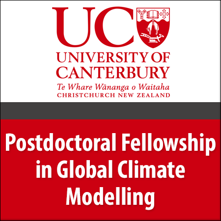 Postdoctoral Fellowship in Global Climate Modelling