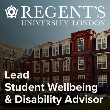 Regent's University London - Lead Student Wellbeing & Disability Advisor