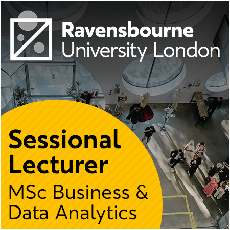 Sessional Lecturer on MSc Business and Data Analytics
