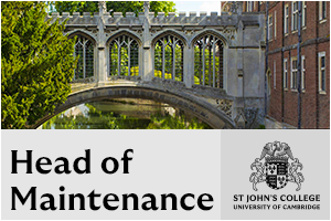 St John's College, Cambridge - Head of Maintenance