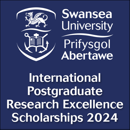 Swansea University International Postgraduate Research Excellence Scholarships 2024