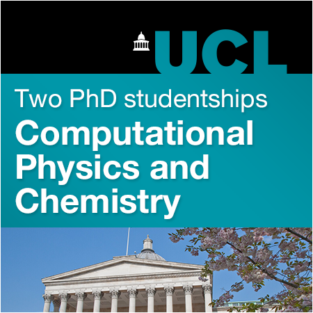 Two PhD studentships in Computational Physics and Chemistry