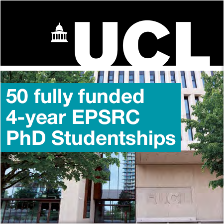 50 fully funded 4-year EPSRC PhD Studentships in Science and Engineering