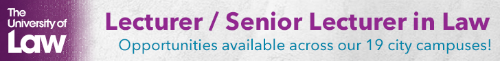 Lecturer - Senior Lecturer in Law