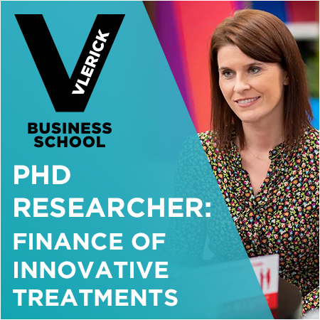Vlerick Business School - PhD Researcher: Finance of Innovative Treatments