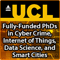 Fully funded PhDs in a range of crime and security topics including cybersecurity, IoT, sensors