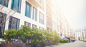 Finding Accommodation in Germany - An image of a street with beautiful townhouses in Berlin, Germany