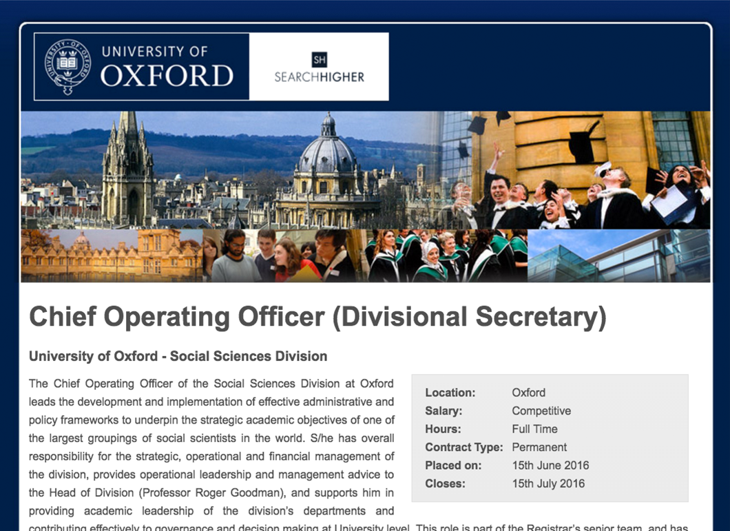 job advert sample