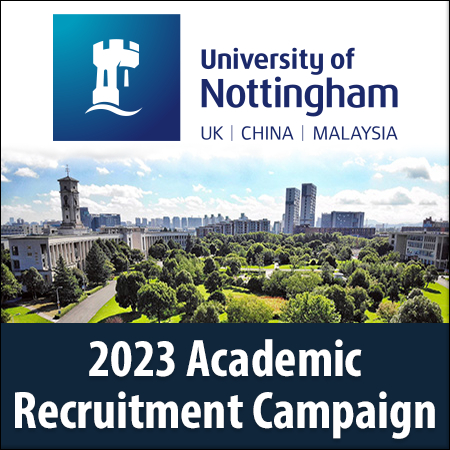 Vacancies at the University of Nottingham Ningbo, China